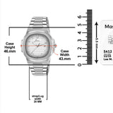 Jainx  Silver Dial Steel Chain Analog Wrist Watch for Mens - JM7205