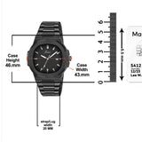 Jainx Black Steel Chain Analog Wrist Watch for Mens - JM7208