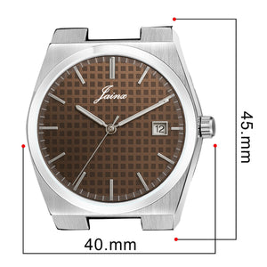 Jainx Brown Date Dial Feature Steel Chain Analog Watch - for Men