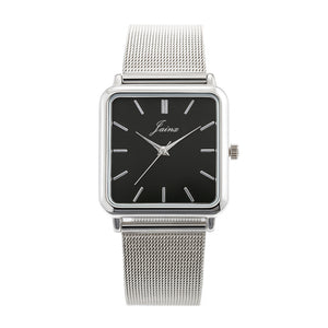 Jainx Square Black Dial Steel Chain Analog Wrist Watch for Men's