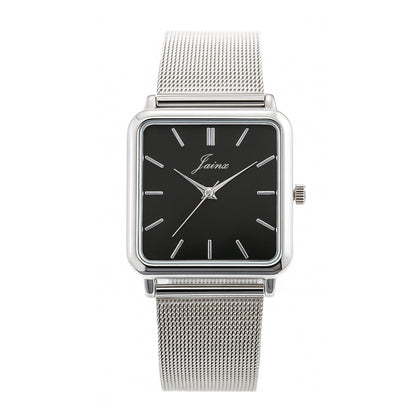 Jainx Square Black Dial Steel Chain Analog Wrist Watch for Men - JM7214