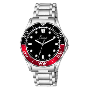 Jainx Sports Black Dial Steel Chain Analog Wrist Watch for Men - JM7217