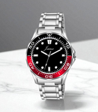 Jainx Sports Black Dial Steel Chain Analog Wrist Watch for Men - JM7217