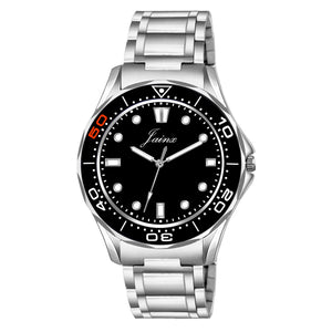 Jainx Sports Black Dial Steel Chain Analog Wrist Watch for Men - JM7218