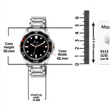 Jainx Sports Black Dial Steel Chain Analog Wrist Watch for Men - JM7218