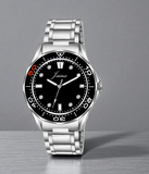 Jainx Sports Black Dial Steel Chain Analog Wrist Watch for Men - JM7218