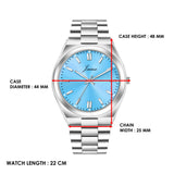 Jainx Ocean Blue Stainless Steel Analog Watch - for Men JM7224