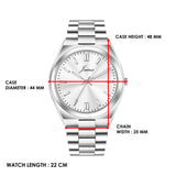 Jainx Metallic Silver Stainless Steel Analog Watch for Men JM7225