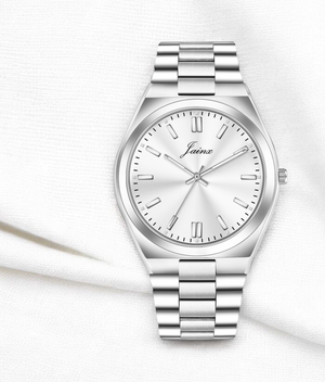 Jainx Metallic Silver Stainless Steel Analog Watch for Men JM7225