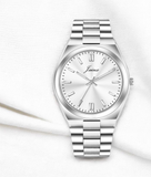 Jainx Metallic Silver Stainless Steel Analog Watch for Men JM7225