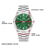 Jainx Forest Green Stainless Steel Analog Watch - for Men JM7226