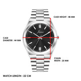 Jainx Charcoal Black Stainless Steel Analog Watch - for Men JM7227