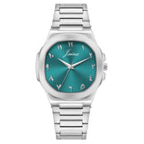 Jainx Teal Blue Arabic Dial Analog Stainless Steel Watch for Men – JM7228