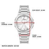 Jainx Silver Arabic Dial Stainless Steel Analog Watch for Men – JM7230