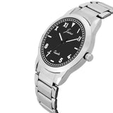 Jainx Classic Black Dial Silver Steel Chain Analog Wrist Watch for Men - JM7238