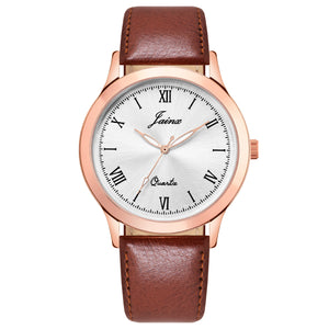 Jainx Classic Brown Leather Strap Analog Wrist Watch for Men - JM7239