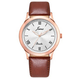 Jainx Classic Brown Leather Strap Analog Wrist Watch for Men - JM7239