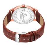 Jainx Classic Brown Leather Strap Analog Wrist Watch for Men - JM7239