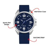 Jainx Blue Silicone Band Analog Wrist Watch for Men - JM7240