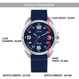 Jainx Blue Silicone Band Analog Wrist Watch for Men - JM7240