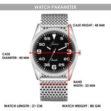 Jainx Mesh Design Steel Chain Analog Wrist Watch for Men - JM7242
