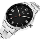 Jainx Black Dial Silver Stainless Steel Chain Analog Wrist Watch for Men - JM7245