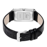Jainx Executive Rectangular Shape Black Leather Strap Analog Wrist Watch for Men - JM7270