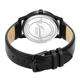 Jainx Transparent Skeleton Dial Leather Strap Analog Wrist Watch for Men