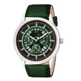 Jainx Transparent Skeleton Dial Leather Strap Analog Wrist Watch for Men - JM7254
