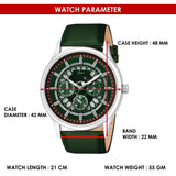 Jainx Transparent Skeleton Dial Leather Strap Analog Wrist Watch for Men - JM7254