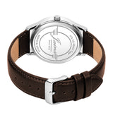 Jainx Transparent Skeleton Dial Leather Strap Analog Wrist Watch for Men- JM7256