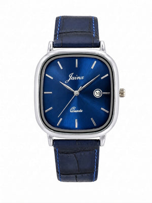 Jainx JM7263 blue dial blue strap square analog watch for men