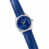 Jainx Sun-Ray Blue Dial Leather Band Analog Watch for Men - JM7265