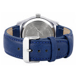 Jainx Sun-Ray Blue Dial Leather Band Analog Watch for Men - JM7265