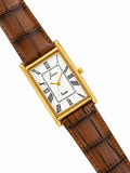 Jainx Executive Rectangular Shape Brown Leather Strap Analog Watch for Men - JM7266
