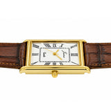 Jainx Executive Rectangular Shape Brown Leather Strap Analog Watch for Men - JM7266