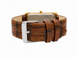 Jainx Executive Rectangular Shape Brown Leather Strap Analog Watch for Men - JM7266