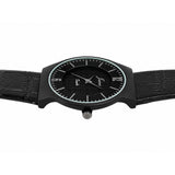 Jainx Slim Black Leather Band Analog Wrist Watch for Men - JM7267