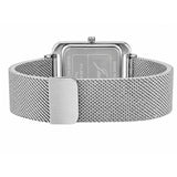 Jainx Square Teal Color Dial Mesh Steel Chain Analog Watch for Men JM7268