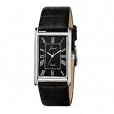 Jainx Executive Rectangular Shape Black Leather Strap Analog Wrist Watch for Men - JM7270