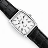 Jainx Executive Tonneau Shape Black Leather Strap Analog Wrist Watch for Men - JM7271