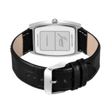 Jainx Executive Tonneau Shape Black Leather Strap Analog Wrist Watch for Men - JM7271