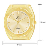 Jainx Golden Dial Black Leather Strap Watch For Men - JM7165 - Jainx Store
