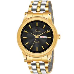 Jainx Premium Day & Date Feature Black Dial Analogue Watch For Men - JM1177 - Jainx Store