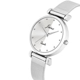 Jainx Silver Steel Mesh Chain Analog Watch - For Women JW668
