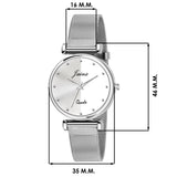 Jainx Silver Steel Mesh Chain Analog Watch - For Women JW668