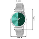 Jainx Green Dial Steel Mesh Chain Analog Watch - For Women JW673