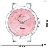 Jainx Pink Dial Steel Chain Analog Watch - For Women JW8514