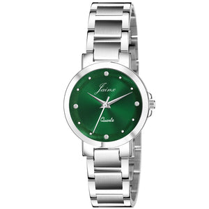 Jainx Green Dial Steel Chain Analog Watch - For Women JW8515
