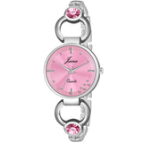 Jainx Pink Dial Bracelet Analog Wrist Watch for Women - JW8546